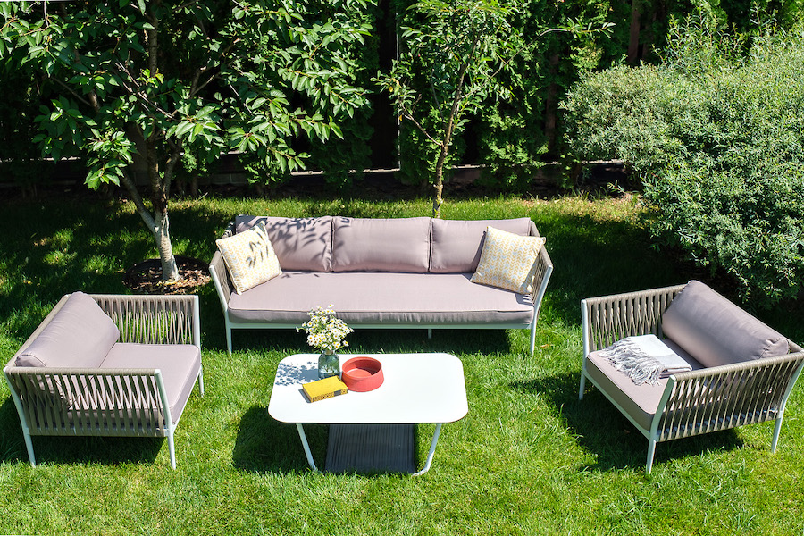 "Калабрия" лаунж-зона плетеная из роупа 5-местная, цвет бежевый