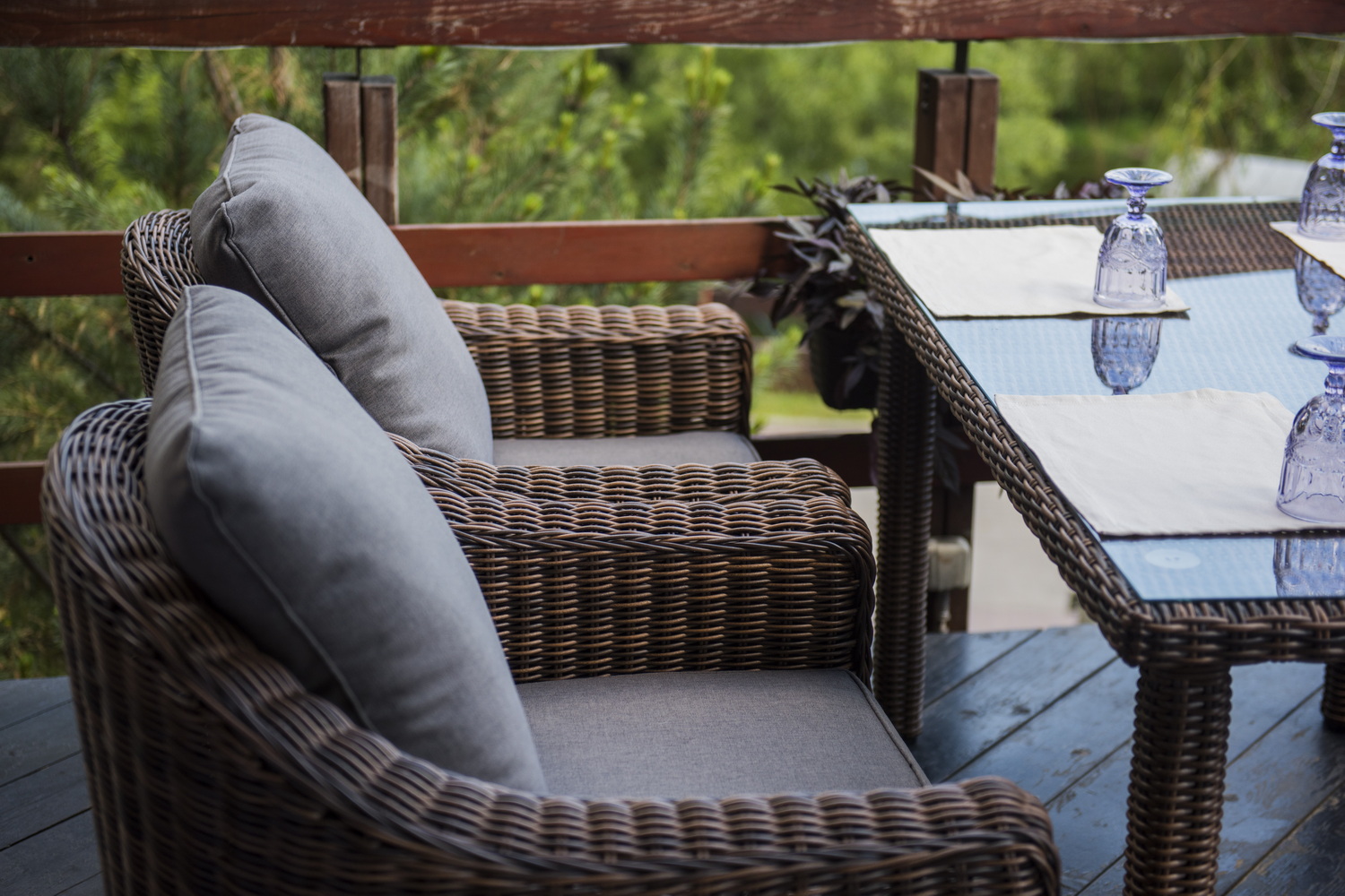 "Копаннини" кресло из искусственного ротанга, цвет коричневый