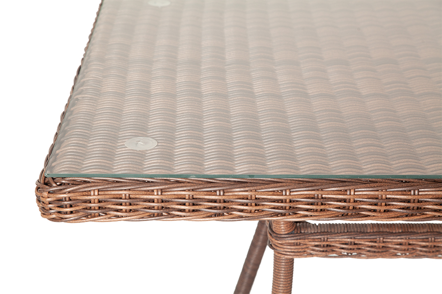 "Латтини" плетеный стол из искусственного ротанга 160х90см, цвет коричневый