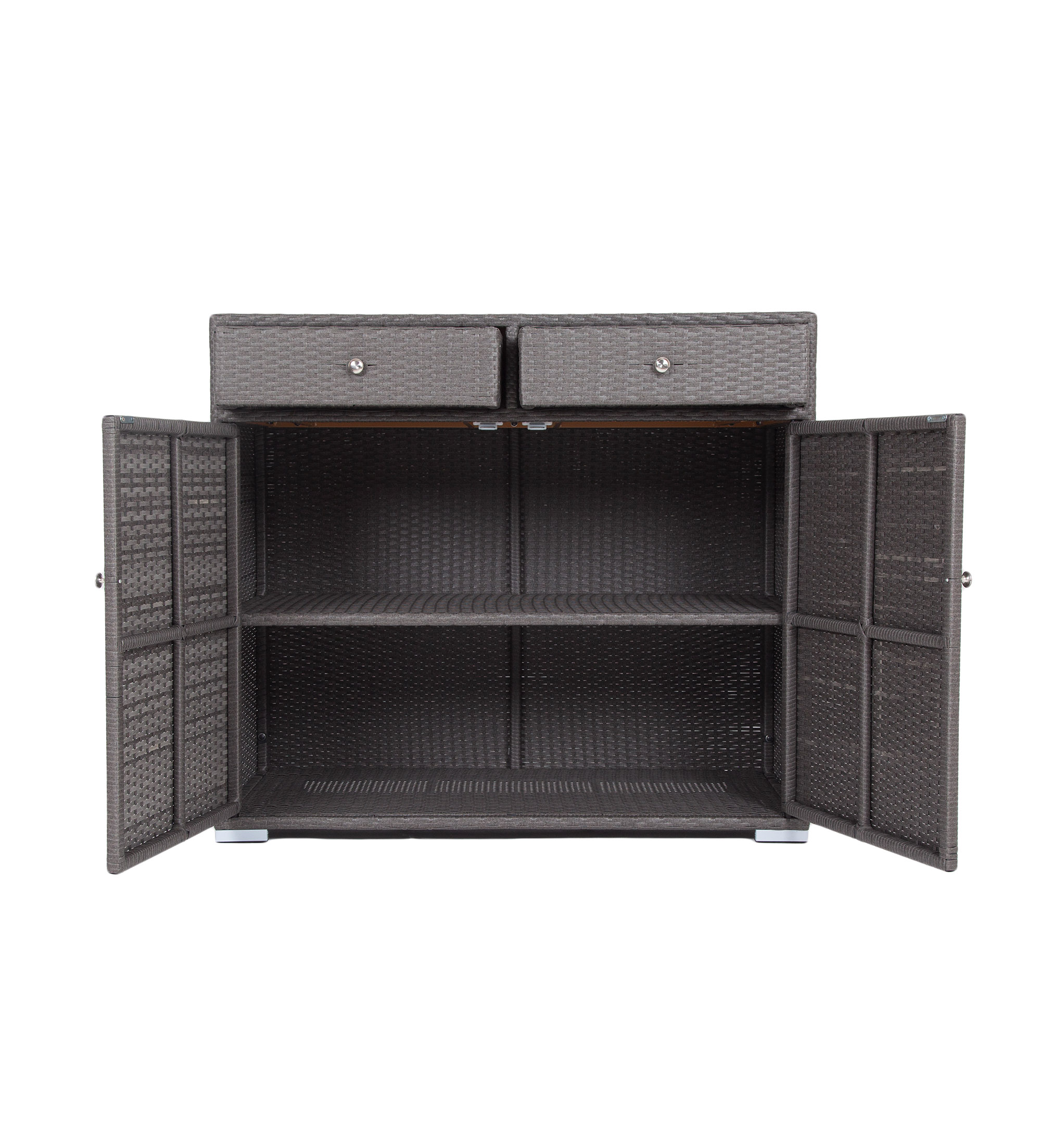 "Мальта" тумба плетеная из искусственного ротанга, цвет графит