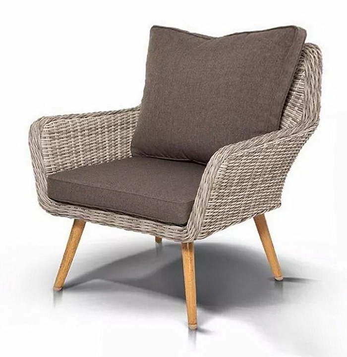 "Провенз" кресло из искусственного ротанга, цвет бежевый