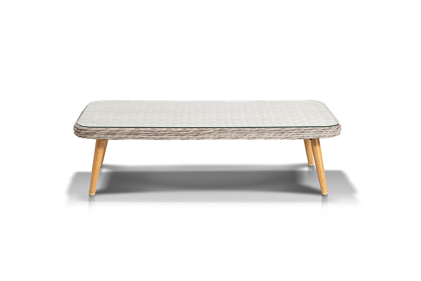 "Провенз" столик журнальный из ротанга, цвет бежевый