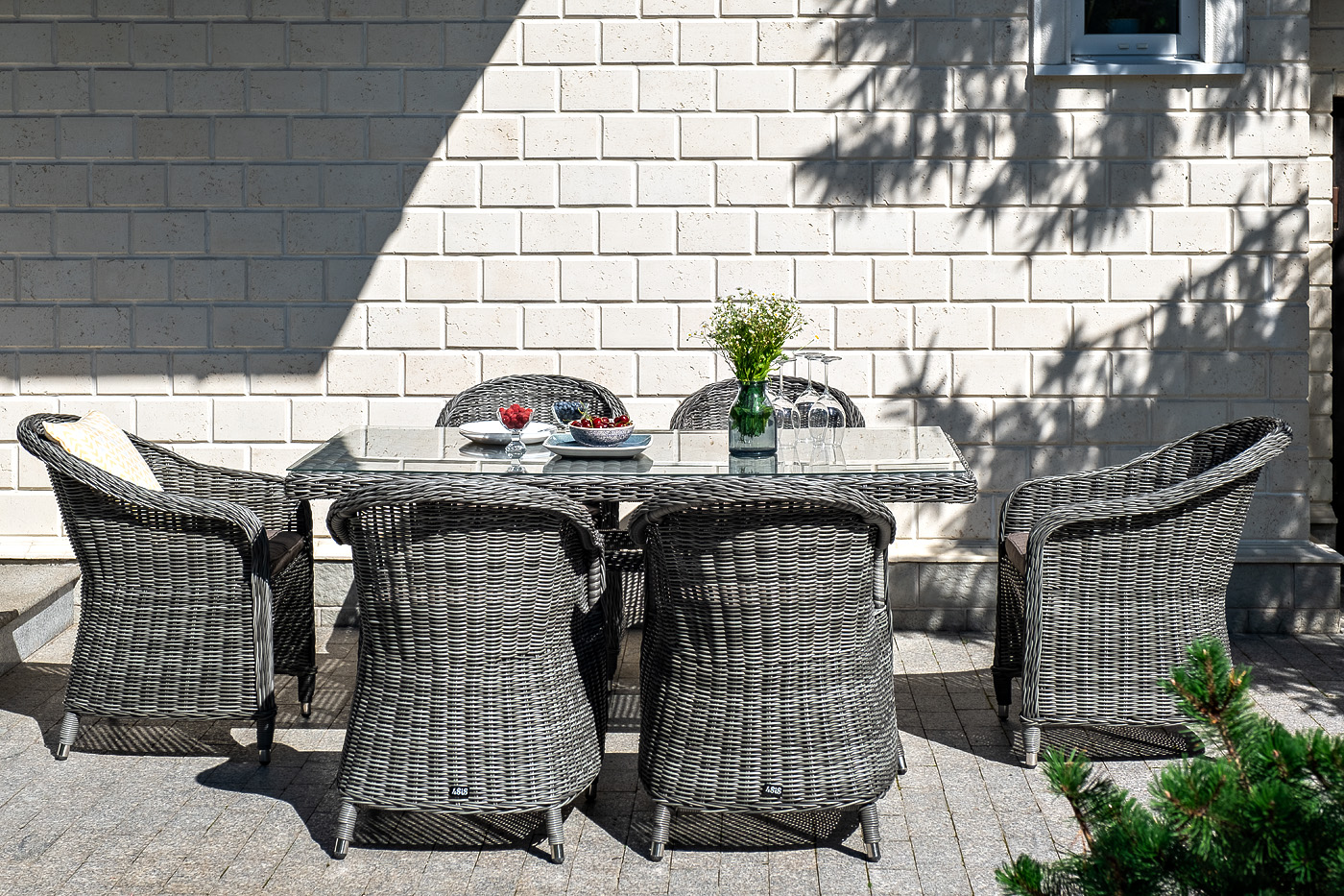 "Равенс" плетеное кресло из искусственного ротанга, цвет графит