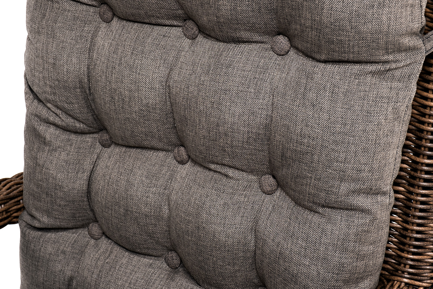 "Таррагона" кресло плетеное с подушками, цвет коричневый