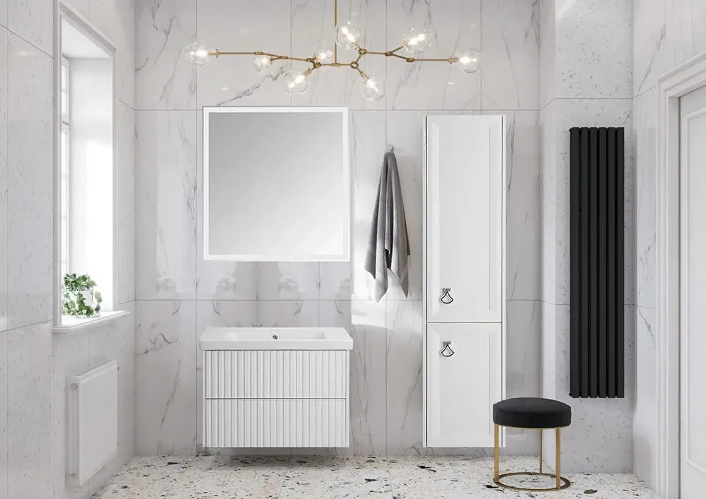 Тумба Риола 80 Белая подвесная